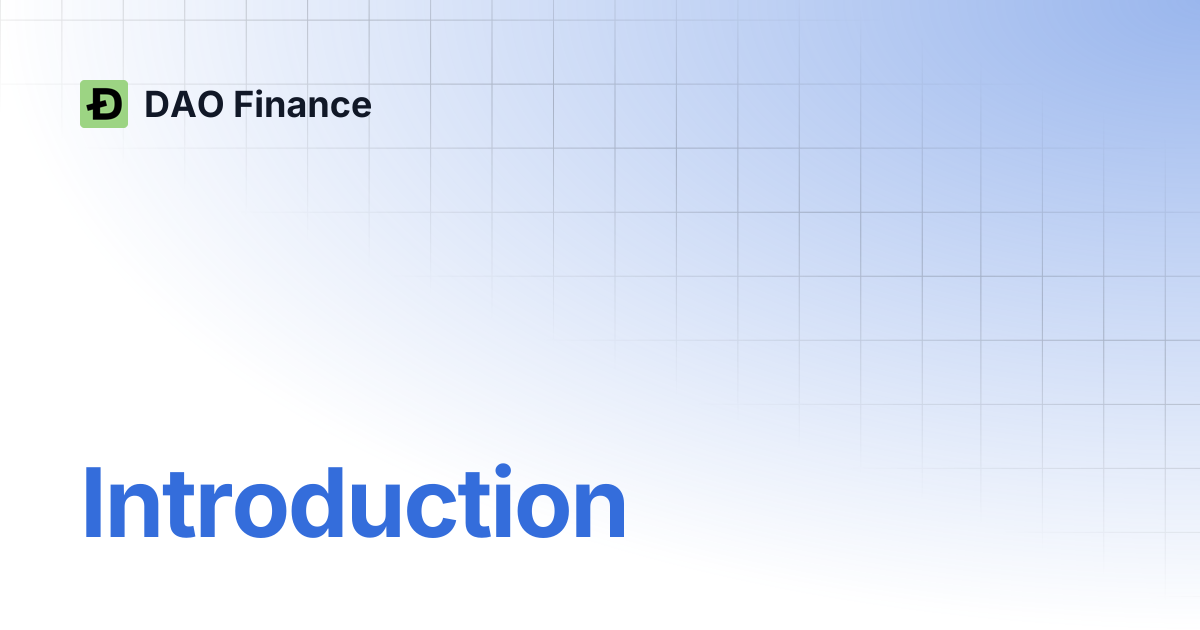 Introduction | DAO Finance